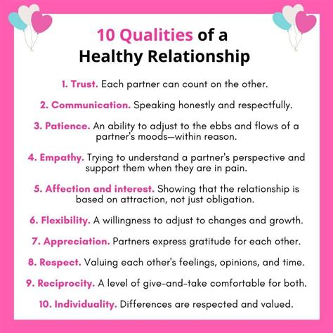 healthy qualities for a dating relationship